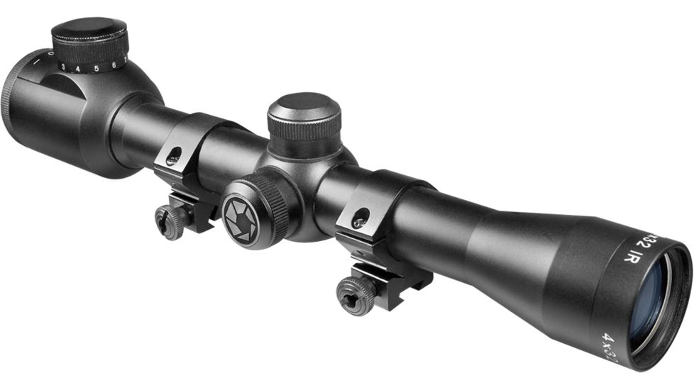 USED Barska 4x32 IR Plinker 22 Rifle Scope w/ Illuminated Reticle &amp; 3/8in Rings - AC10037, EDEMO2