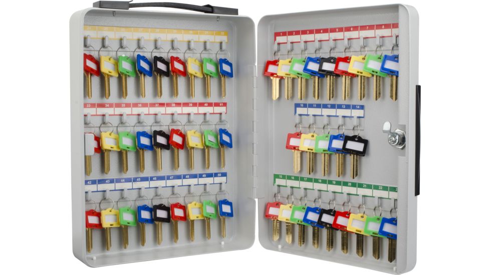 Barska 50 Position Portable Key Cabinet w/Key Lock,Gray CB12948