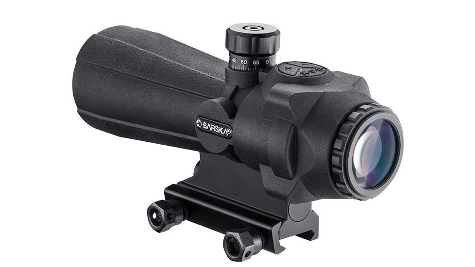 Barska 5x40mm ARX-Pro Prism Rifle Scope, 1/4 MOA, Rubber Armored, Black AC12696