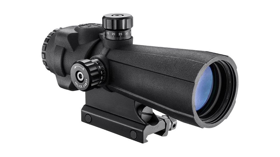 Barska 5x40mm ARX-Pro Prism Rifle Scope, 1/4 MOA, Rubber Armored, Black AC12696