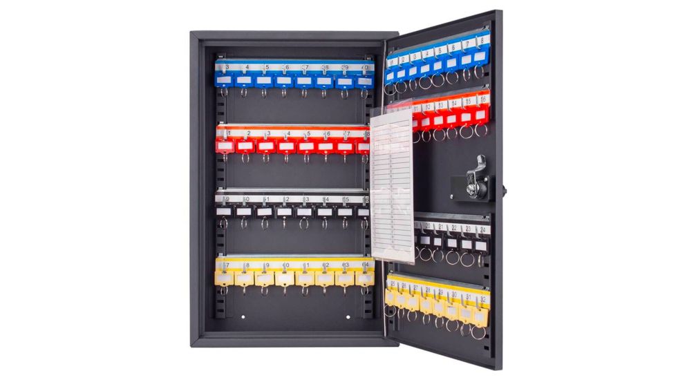 Barska 64 Position Key Cabinet with Combo Lock, Black, Small, CB13264