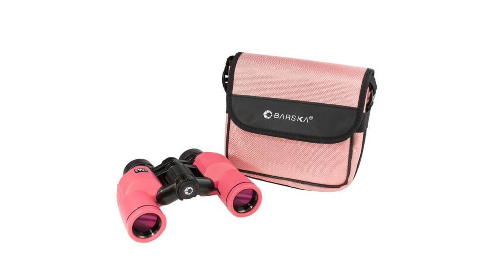 Barska 8x30 Crossover Porro BaK-4 Prism Waterproof Binoculars, Pink AB11522