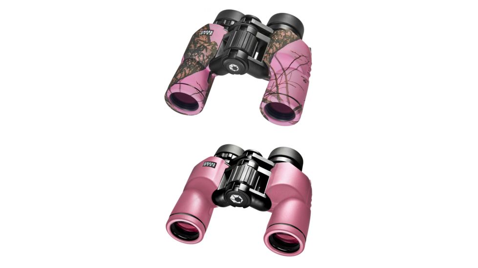 Barska 8x30 WP Crossover Binocular, Waterproof, Fully Multi-Coated, Mossy Oak Winter Pink, Pink