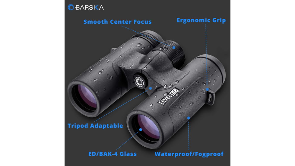 Barska 8x32mm WP Level ED Binoculars, Black, AB12990