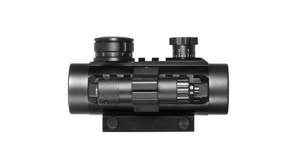 Barska 1x30 Electro Sight Rifle Scope w/ Flashlight, Red Laser Sight