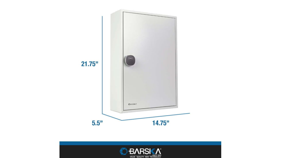Barska Adjustable Key Cabinet, RFID Lock, Gray, Medium, CB13716