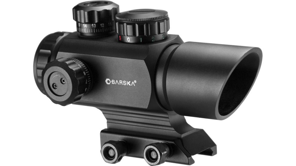 USED Barska AR-X 1x35mm Multi Reticle Red/Green Dot Scope, Black Matte, AC12176, EDEMO1