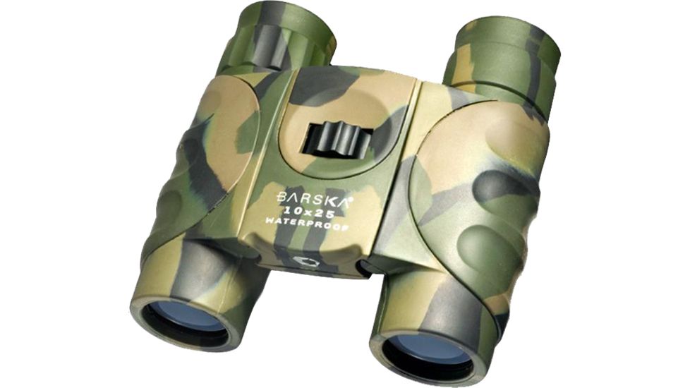 Barska Atlantic 10x25 Waterproof Compact Roof BaK-4 Prism Binoculars, Camo AB10137