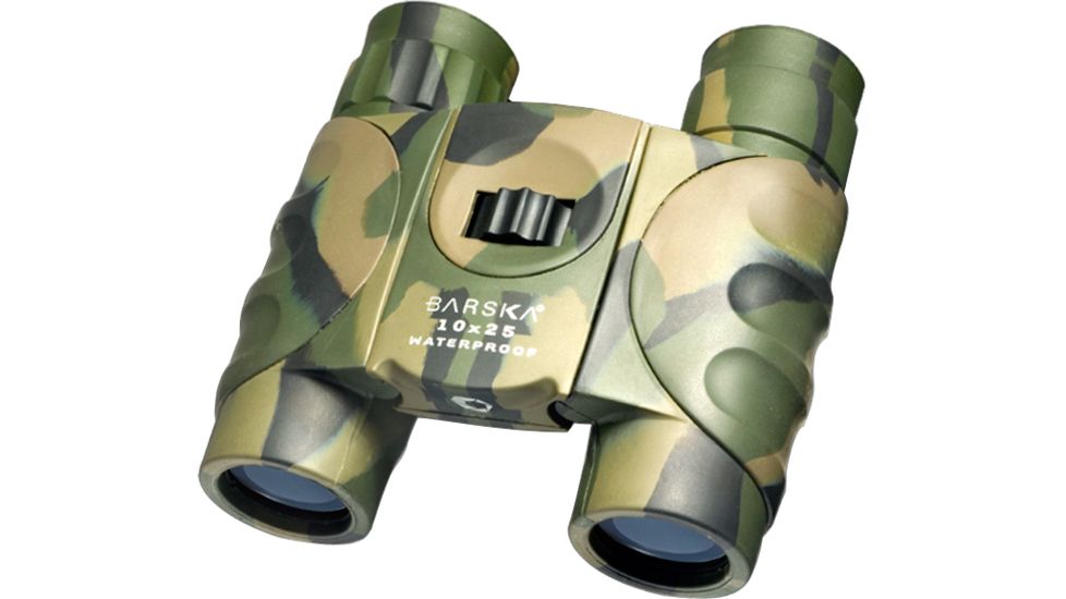 Barska Atlantic 10x25 Waterproof Compact Roof BaK-4 Prism Binoculars, Camo AB10137
