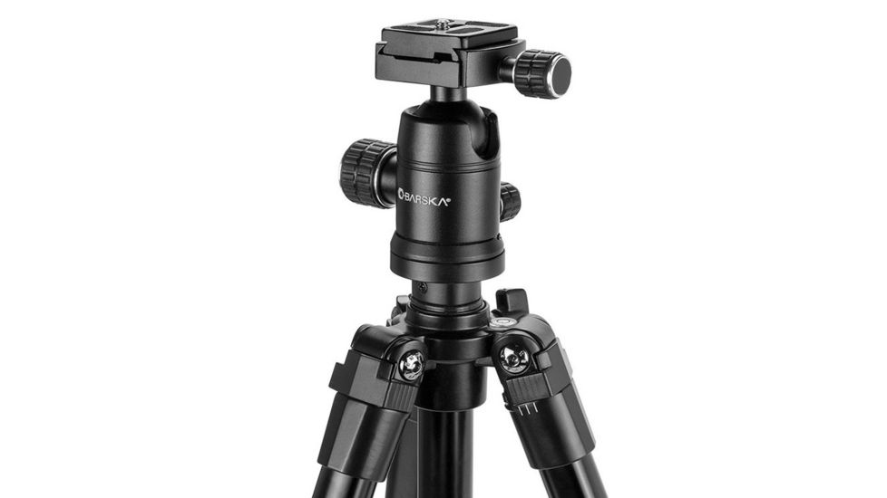 Barska Ball Joint Tripod Head, 90 Degree Tilt, Connects to 3/8 - 16 Thread Tripod Screw, Black, Outer Size 2.5 x AF12544