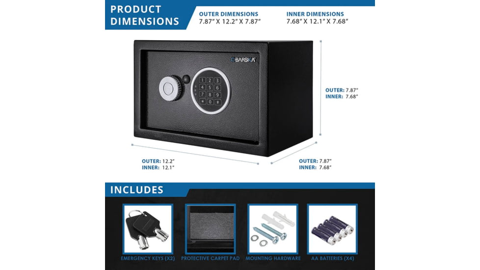 Barska 0.41 Cu. ft Digital Keypad Security Safe
