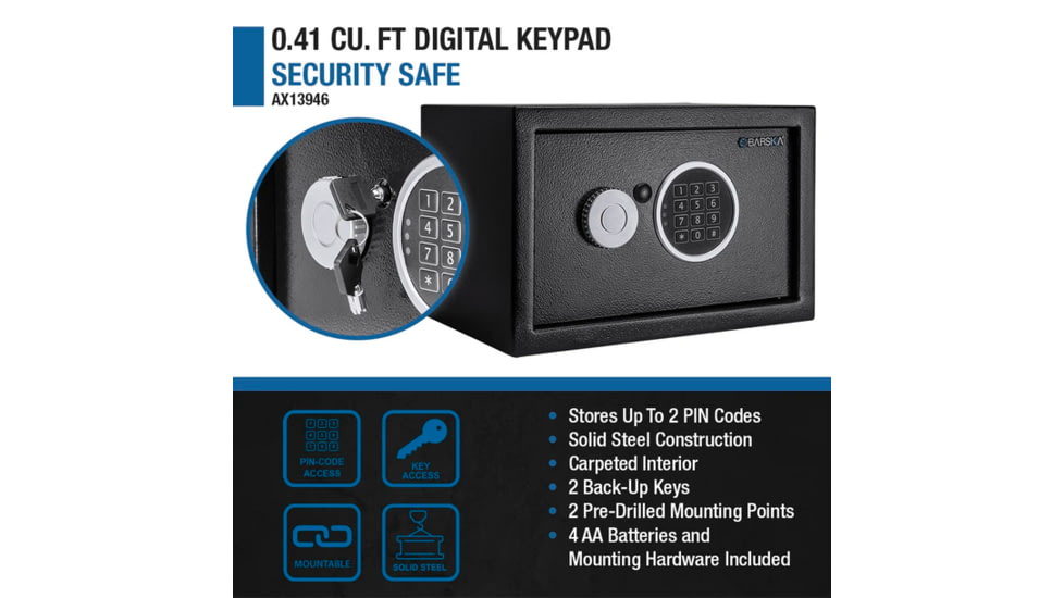Barska 0.41 Cu. ft Digital Keypad Security Safe