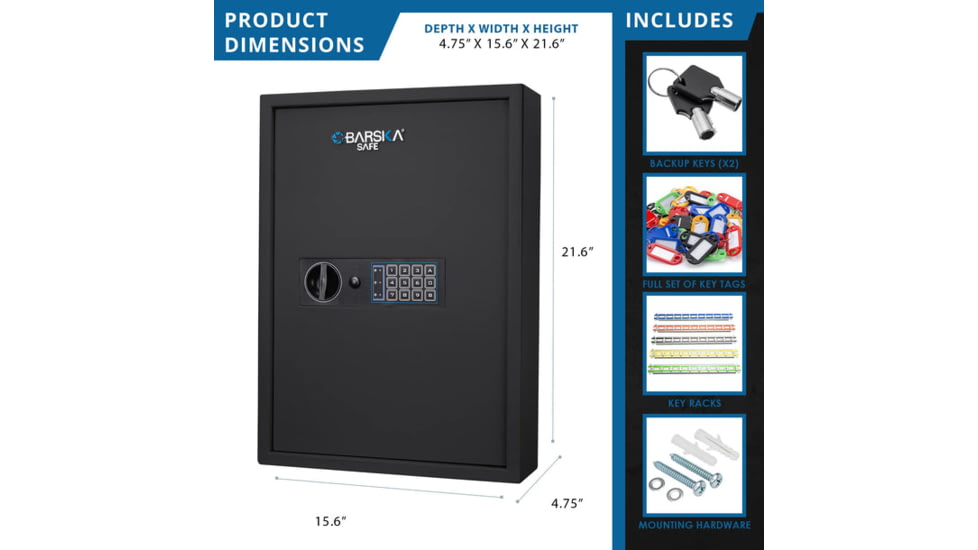 Barska 100 Capacity Fixed Position Key Cabinet