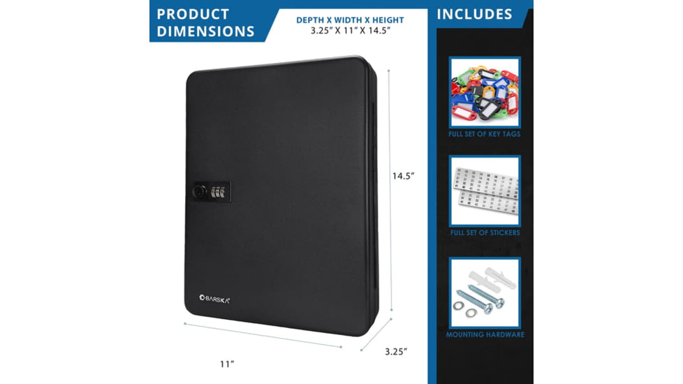 Barska 156 Capacity Fixed Position Key Cabinet