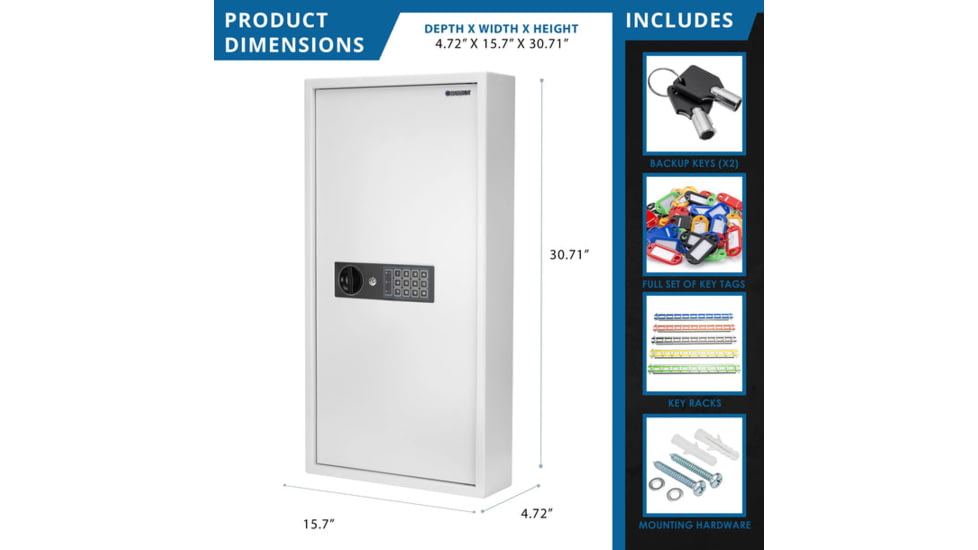 Barska 180 Capacity Adjustable Key Cabinet