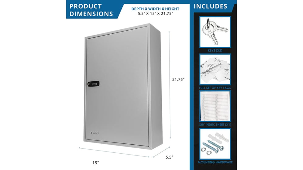 Barska 240 Capacity Fixed Position Key Cabinet