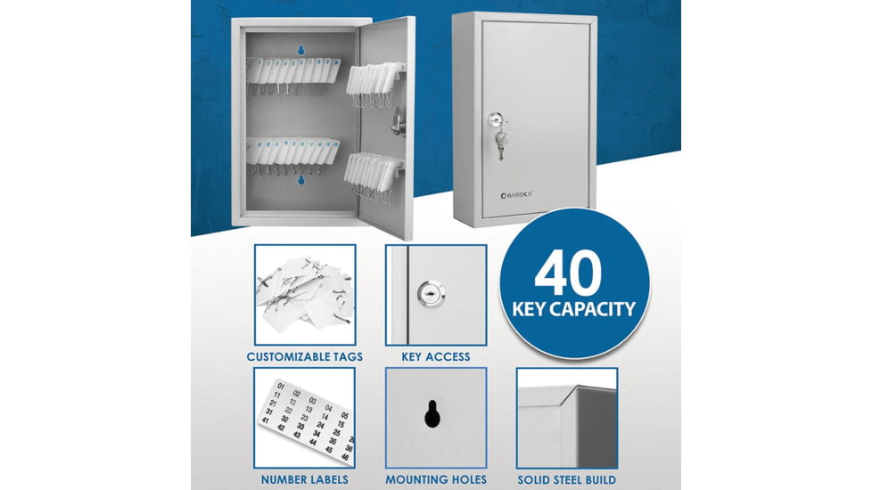 Barska 40 Capacity Fixed Position Key Cabinet