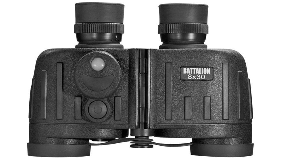 Barska Battalion 8x30mm Porro Prism Rangefinder Binoculars, Matte Black, Black, AB11776