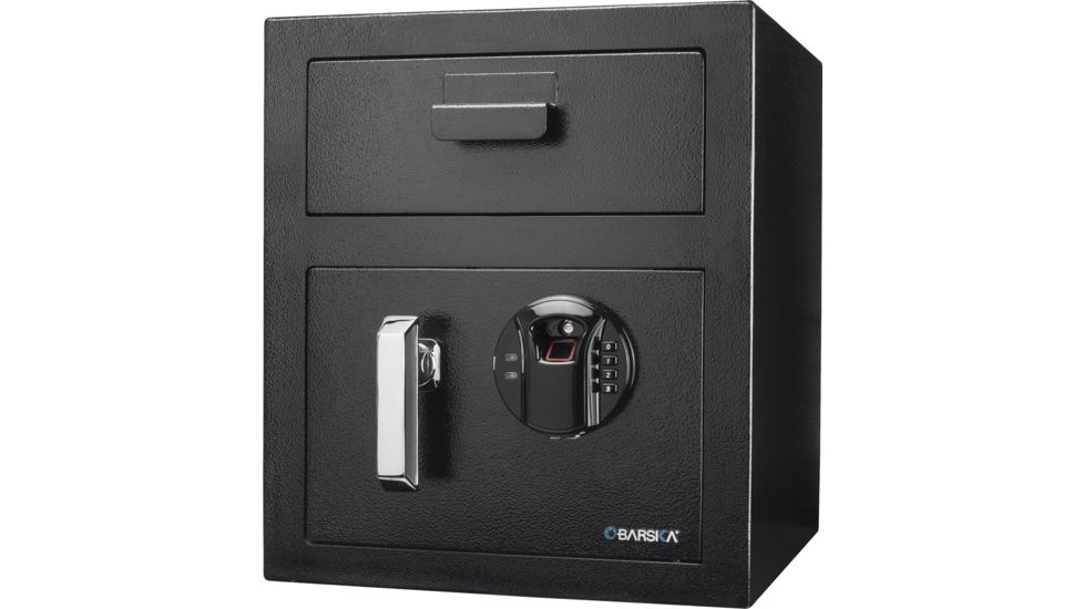 Barska Biometric Keypad Depository  Safe, Black, Medium AX13108