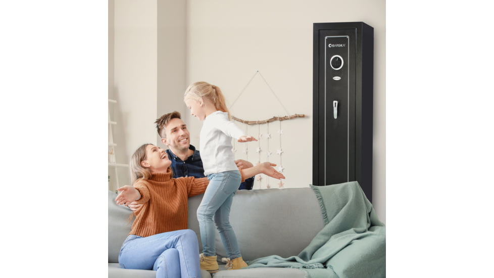 Barska Biometric Keypad Rifle Safe, 5.51 Cubic Ft. Quick Security, Black, Large, AX13646