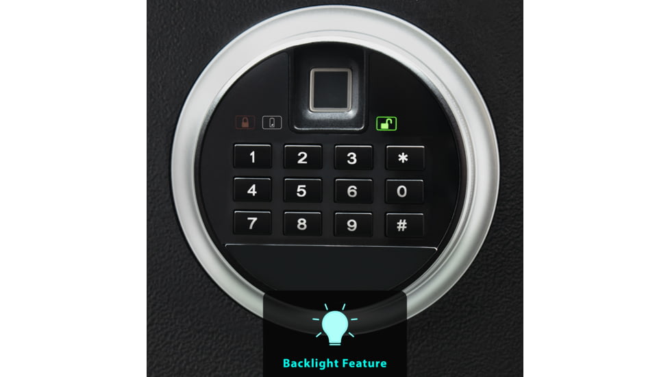 Barska Biometric Keypad Rifle Safe, 5.51 Cubic Ft. Quick Security, Black, Large, AX13646