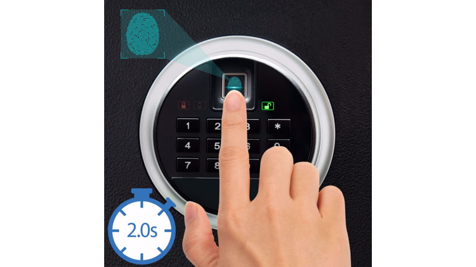 Barska Biometric Keypad Rifle Safe, Black, 5.51 Cubic Ft., AX13646