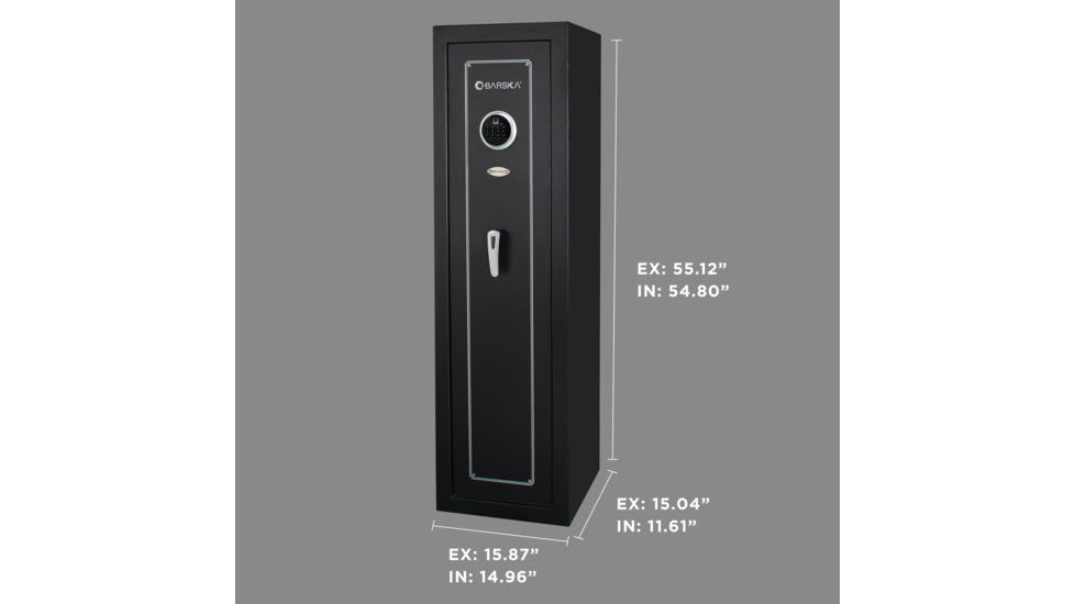 Barska Biometric Keypad Rifle Safe, 5.51 Cubic Ft. Quick Security, Black, Large, AX13646