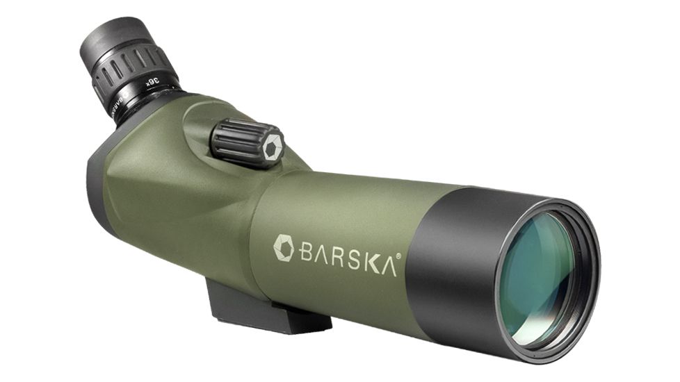 Barska Blackhawk 18-36x50 Waterproof Angled Spotting Scope, Green w/ Tripod &amp; Case AD10348