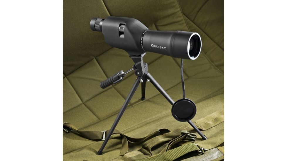 Barska Colorado 20-60x60 Waterproof Straight Spotting Scope, Black, w/ Tripod &amp; Case CO11502