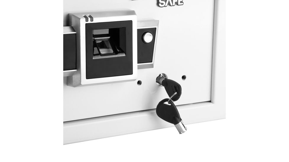 Barska Compact Biometric Safe BX-100,7.6x11.6x5.9in,White AX12400