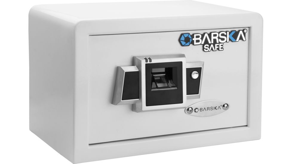 Barska Compact Biometric Safe BX-100,7.6x11.6x5.9in,White AX12400