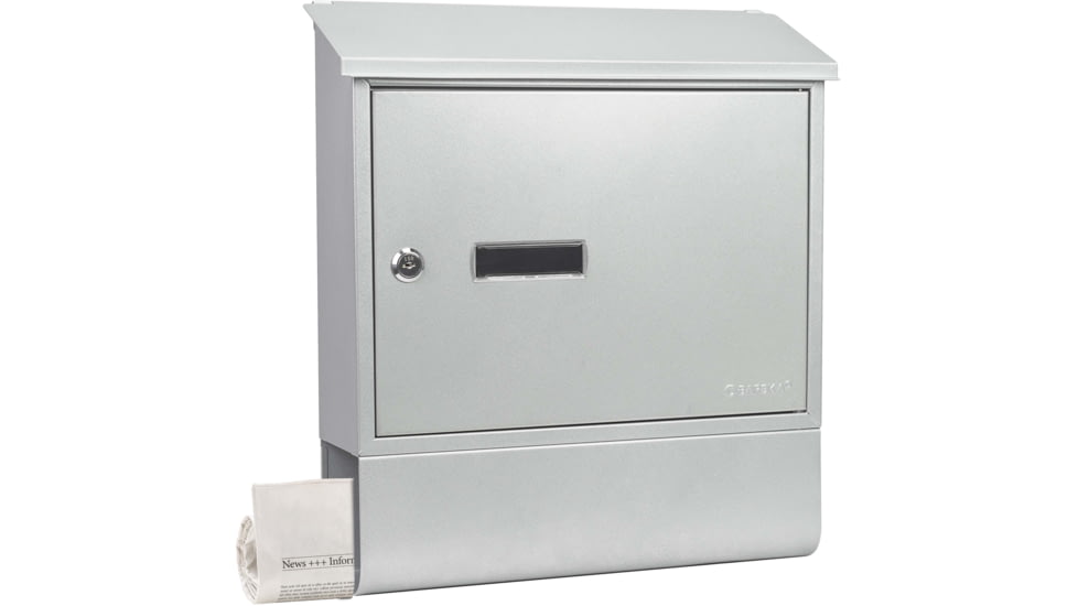 Barska Contemporary Wall Mount Mailbox. 10in Width, Gray, Medium, CB13698