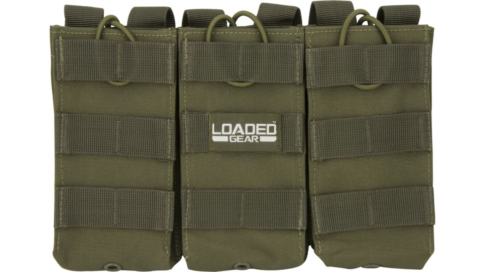 Loaded Gear CX-200 Triple Magazine Pouch,9.5 x1x8.5in,OD Green BI12276