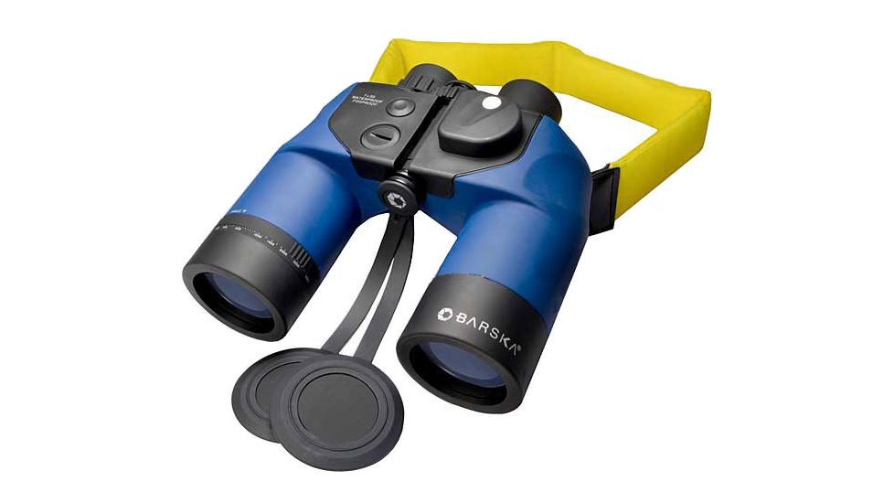 Barska Deep Sea 7x50mm Porro Prism Compass Rangefinder Binoculars, Blue, AB10160