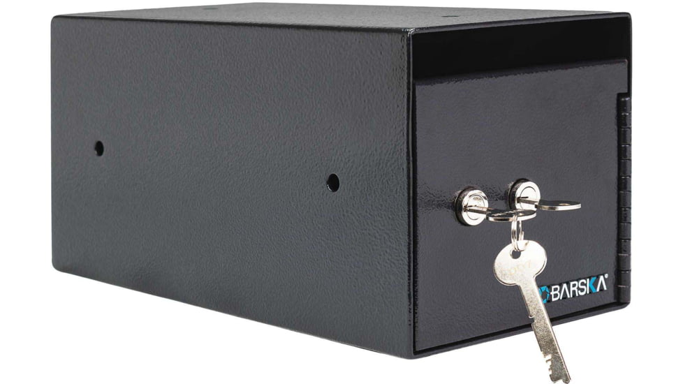 Barska Dual Key Depository Safe, Drop Slot, Black, Small, AX13708