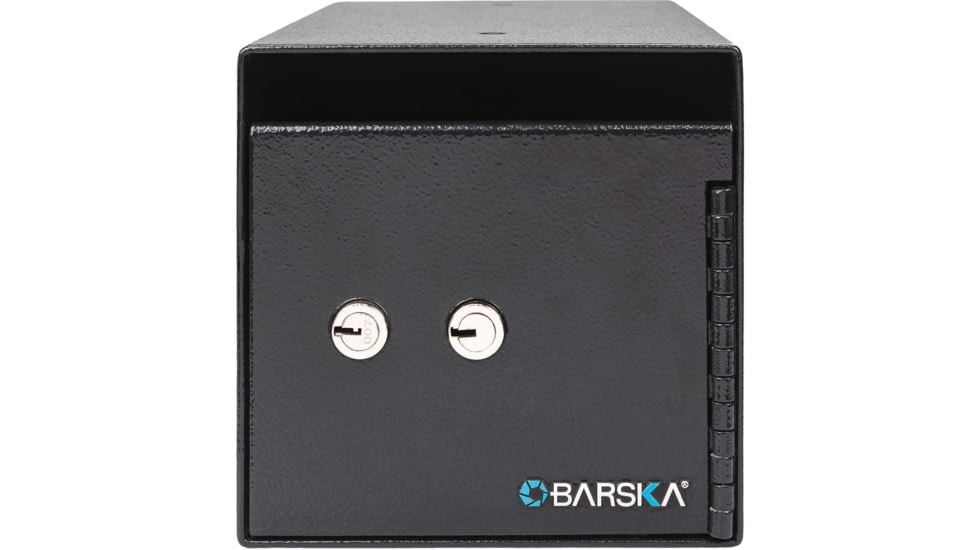 Barska Dual Key Depository Safe, Drop Slot, Black, Small, AX13708