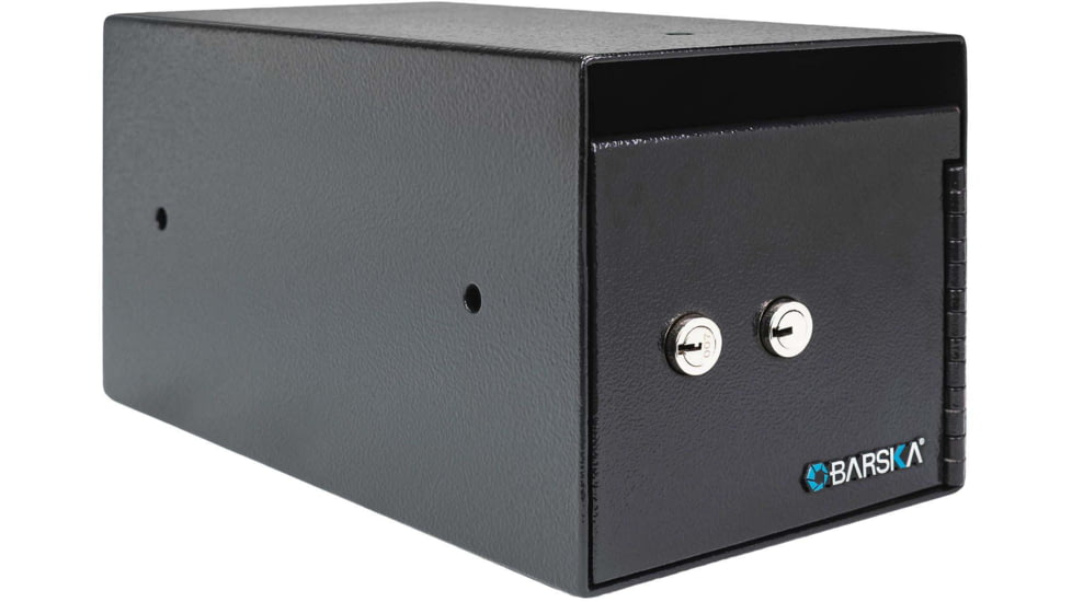 Barska Dual Key Depository Safe, Drop Slot, Black, Small, AX13708