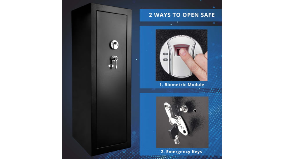 Barska Extra Large Biometric Rifle Safe, Black AX11780