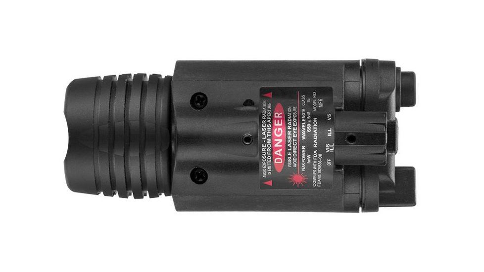 Barska Laser LED Weapon Flashlight, CR123A, Red, 200 Lumens, Black, AU12714