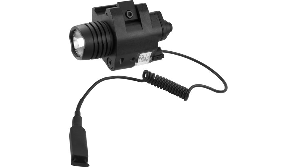 Barska Laser LED Weapon Flashlight, CR123A, Red, 200 Lumens, Black, AU12714