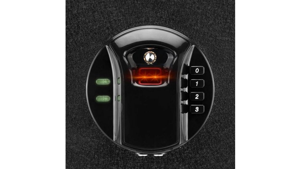 Barska HQ100 Biometric Keypad Safe, 30 Fingerprint Memory, Steel, Black, Outer Dimensions-14.5 x 11.75 x 7 in AX12476