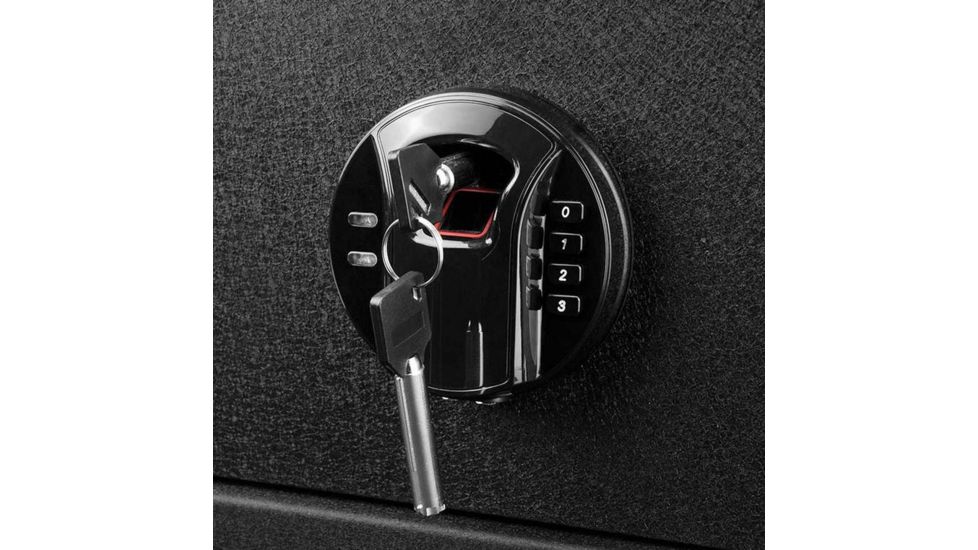 Barska HQ100 Biometric Keypad Safe, 30 Fingerprint Memory, Steel, Black, Outer Dimensions-14.5 x 11.75 x 7 in AX12476