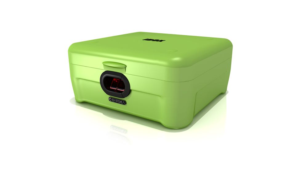 Barska iBox Portable Dual Access Biometric Secure Storage Device,10.25x8x5in AX12458