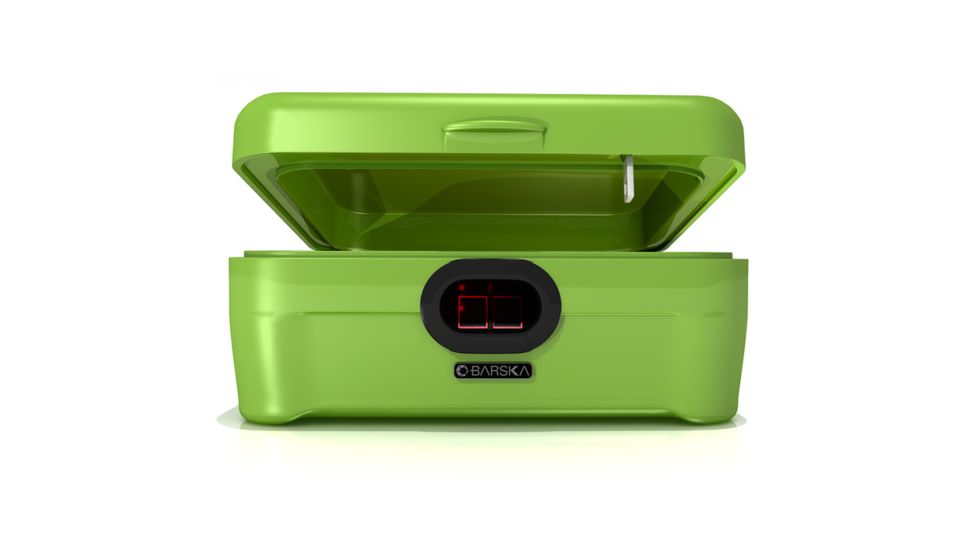 Barska iBox Portable Dual Access Biometric Secure Storage Device,10.25x8x5in AX12458