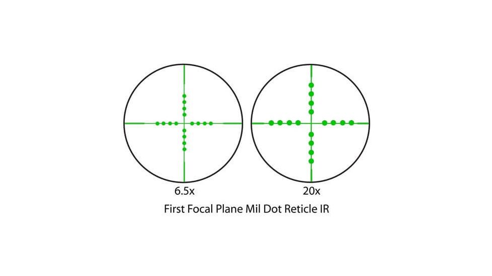 Barska Illuminated First Focal Plane Mil-Dot IR 6.5X-20X Reticle