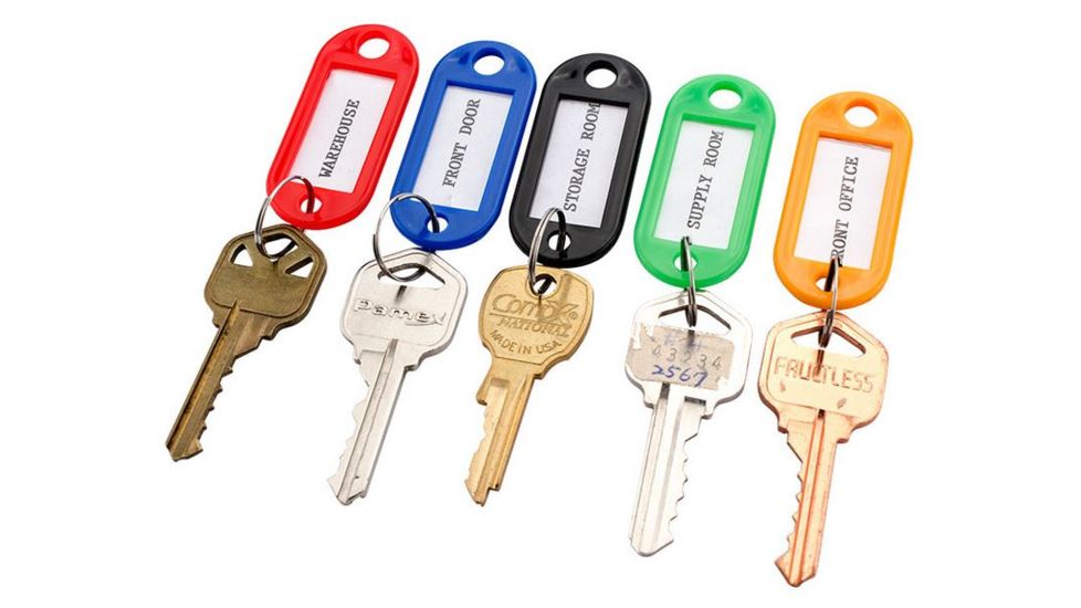 Barska Individual Key Tags, Pack of 50, Removable Write-On Label, Assorted Colors, Tag Size - 2 x 0.19 x 0.88 in AF12496