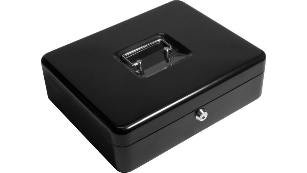 Barska Key Lock Cash Box &amp; Removable Coin Tray CB11790