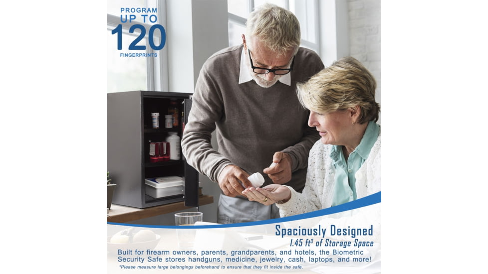 Barska Large Biometric Fingerprint Scanner Safe, 14in x 13in x 19.75in Exterior AX11650