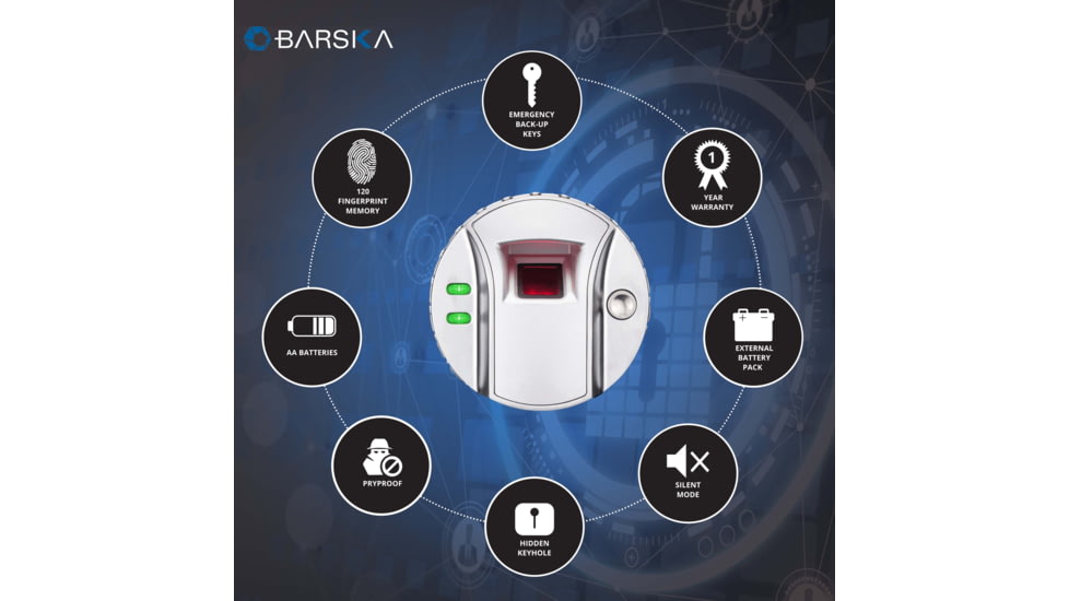 Barska Large Biometric Rifle Safe, Black AX11898