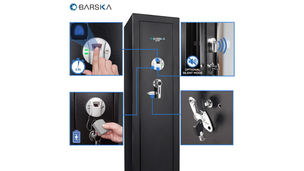 Barska Large Biometric Rifle Safe, Black AX11898